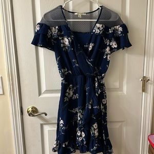 Francesca’s Navy Floral Mini Dress